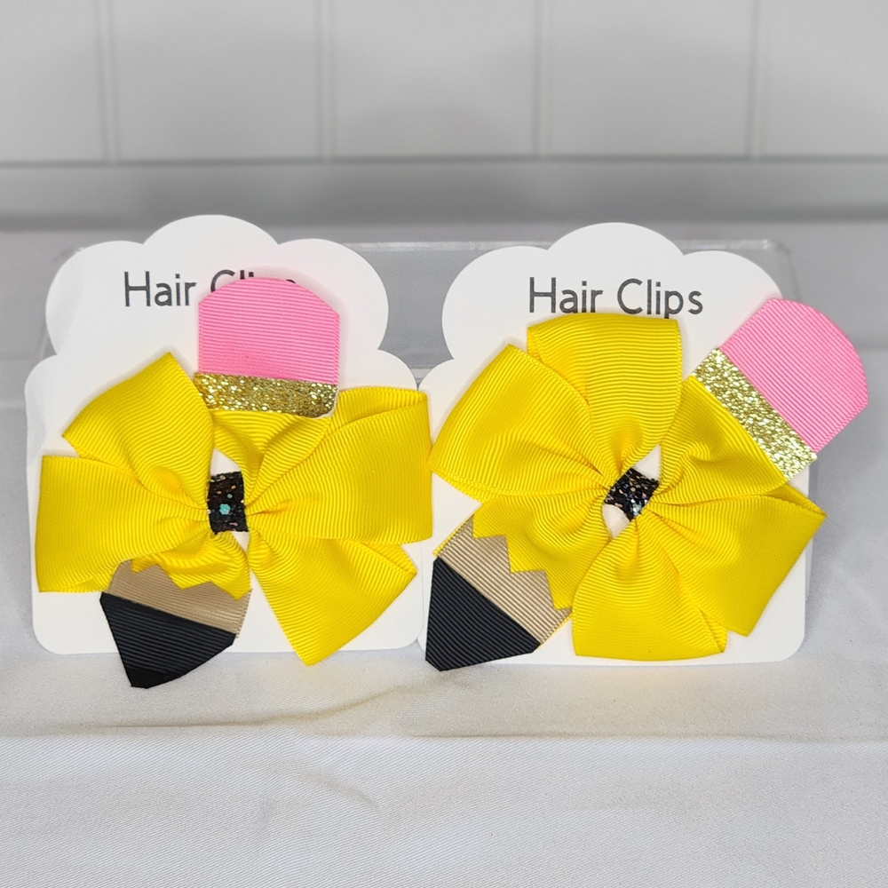 Pencil Shaped Hair Clips for Kids